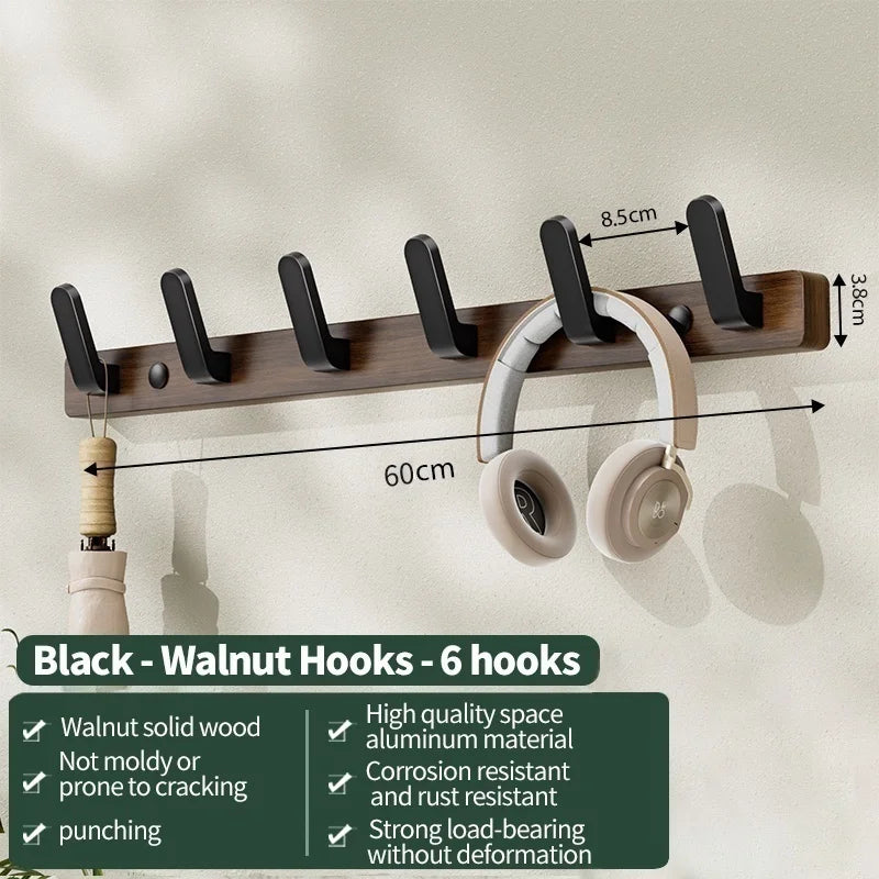 Wood Hooks Strong Hook Wall Hanger Sticker Hanging Coat Rack Clothes Hanger Shower Robe Hook Kitchen Bathroom Towel Hooks