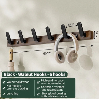 Wood Hooks Strong Hook Wall Hanger Sticker Hanging Coat Rack Clothes Hanger Shower Robe Hook Kitchen Bathroom Towel Hooks