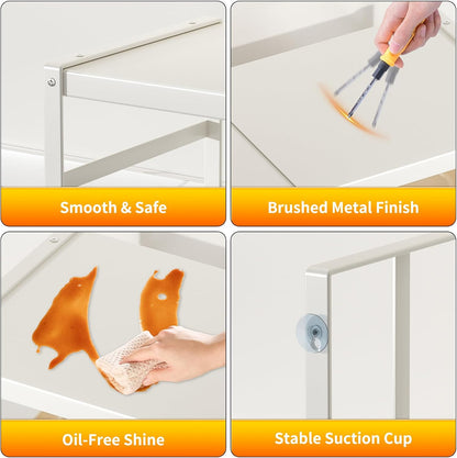 Expandable Kitchen Organizer Shelf, Cabinet Countertop Shelves