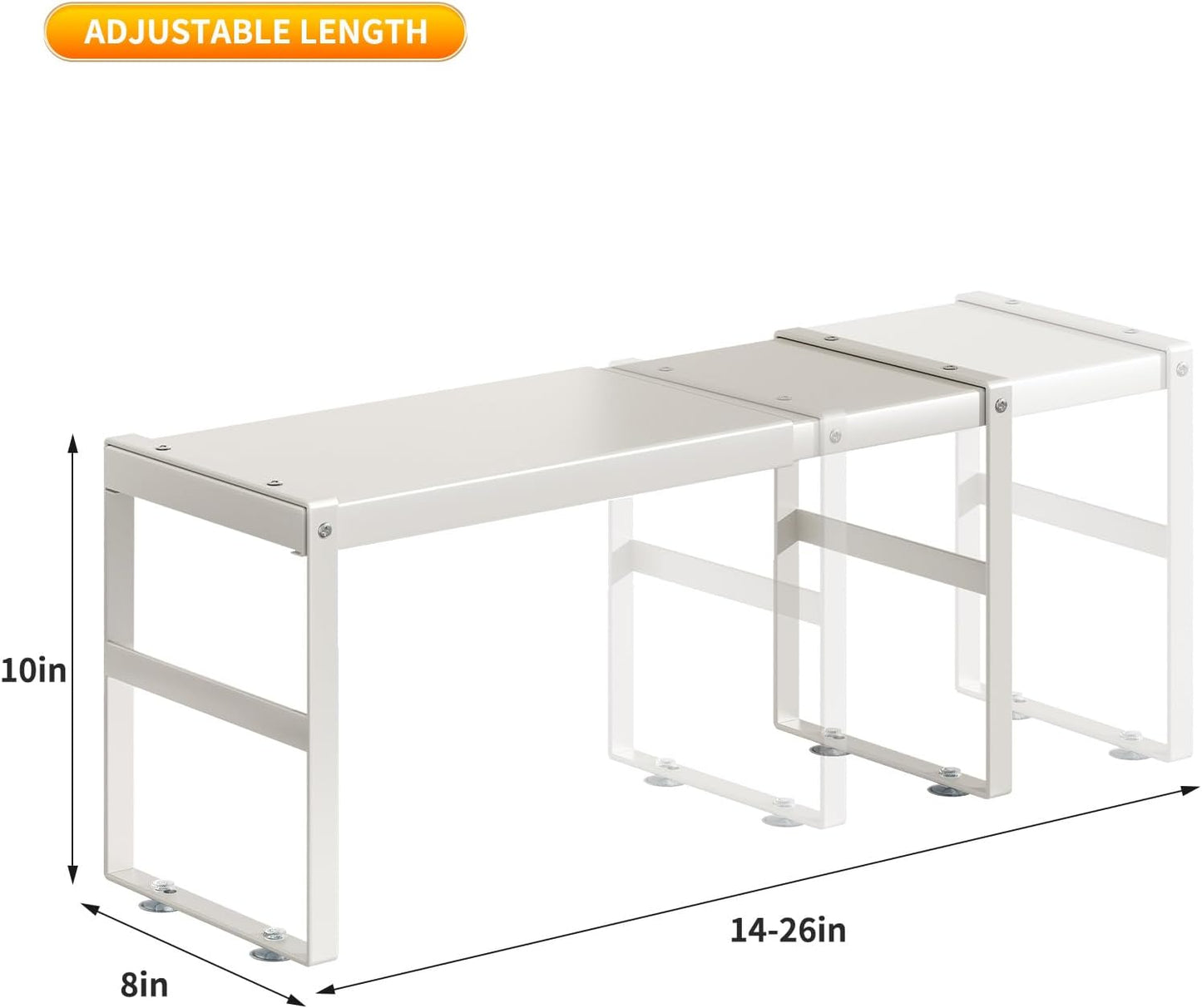 Expandable Kitchen Organizer Shelf, Cabinet Countertop Shelves