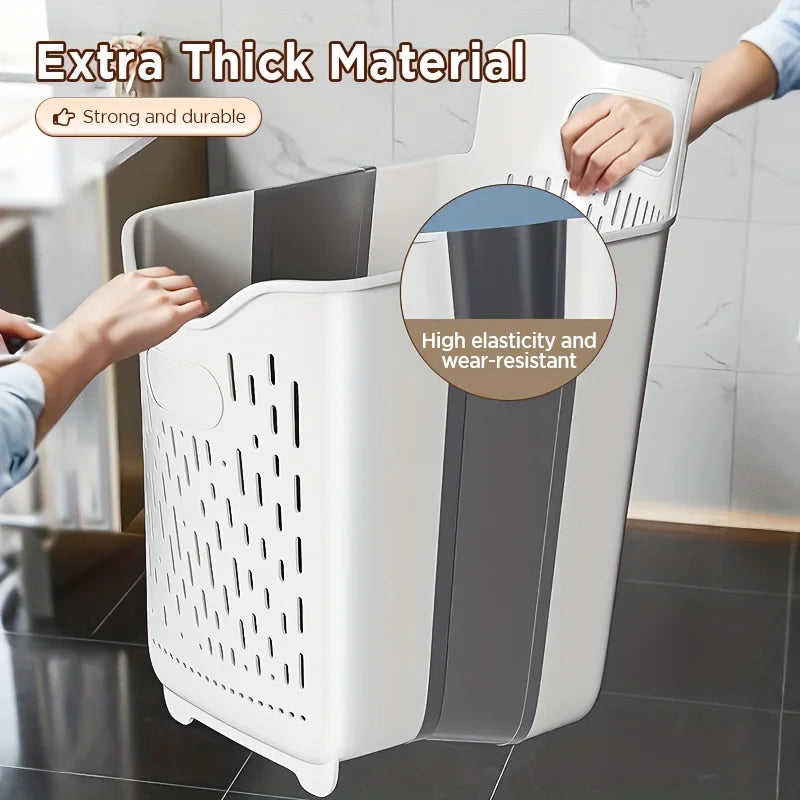 Laundry Basket Hamper,Hanging Wall Collapsible Laundry with Handle,Space-Saving Foldable Storage Dirty Washer Organizer Bin