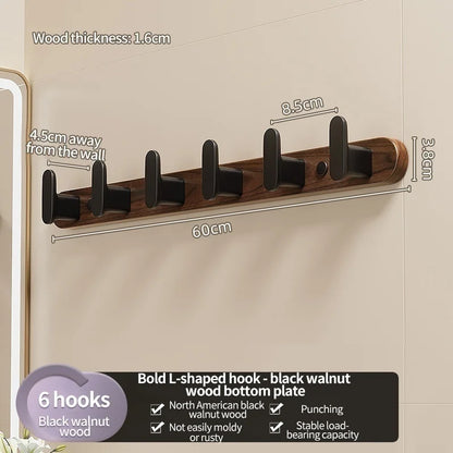 Wood Hooks Strong Hook Wall Hanger Sticker Hanging Coat Rack Clothes Hanger Shower Robe Hook Kitchen Bathroom Towel Hooks