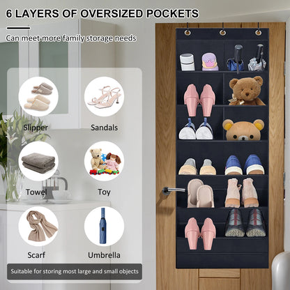 Hanging Shoe Organizer with 9 Pocket Hooks Wear Resistant the Door Shoe Hanger Door Hanging Storage Space Organizer Rack Closet