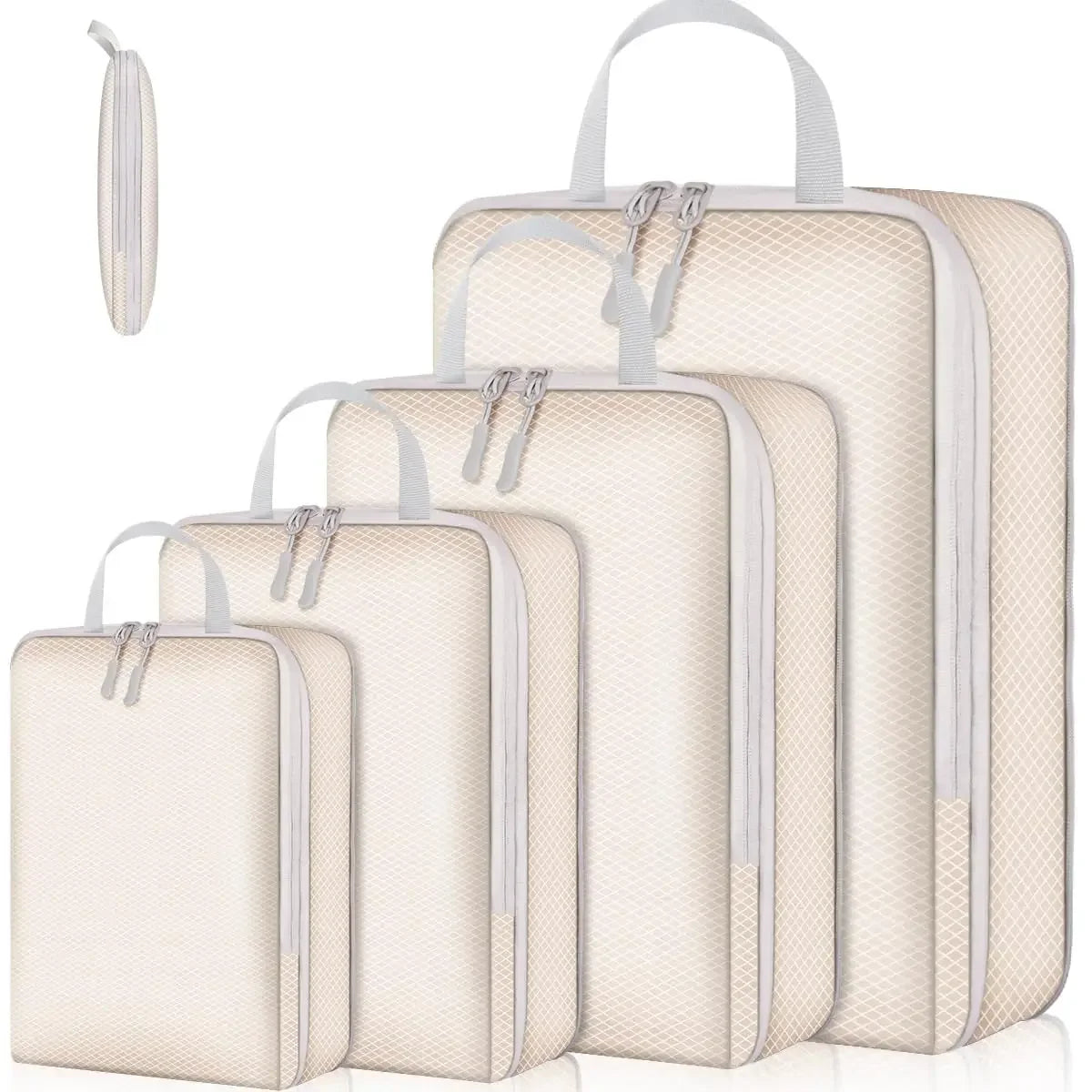 Compression Packing Cubes for Travel, Luggage Packing Organizer Bag Compressible Expandable Organizer Cubes for Carry on Travel