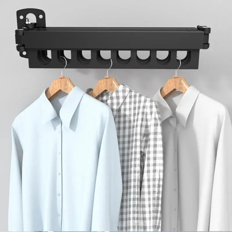Wall Mounted Foldable Metal Clothes Drying Rack Window Retractable Clothes Drying Rack Home Balcony Folding Clothes Drying Rack