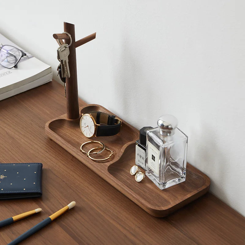 Hemu Key Storage Tray for Entrance Foyer Creative Tree Hanging Shelf Desktop Decoration Living Room Key Hanger Display Frame