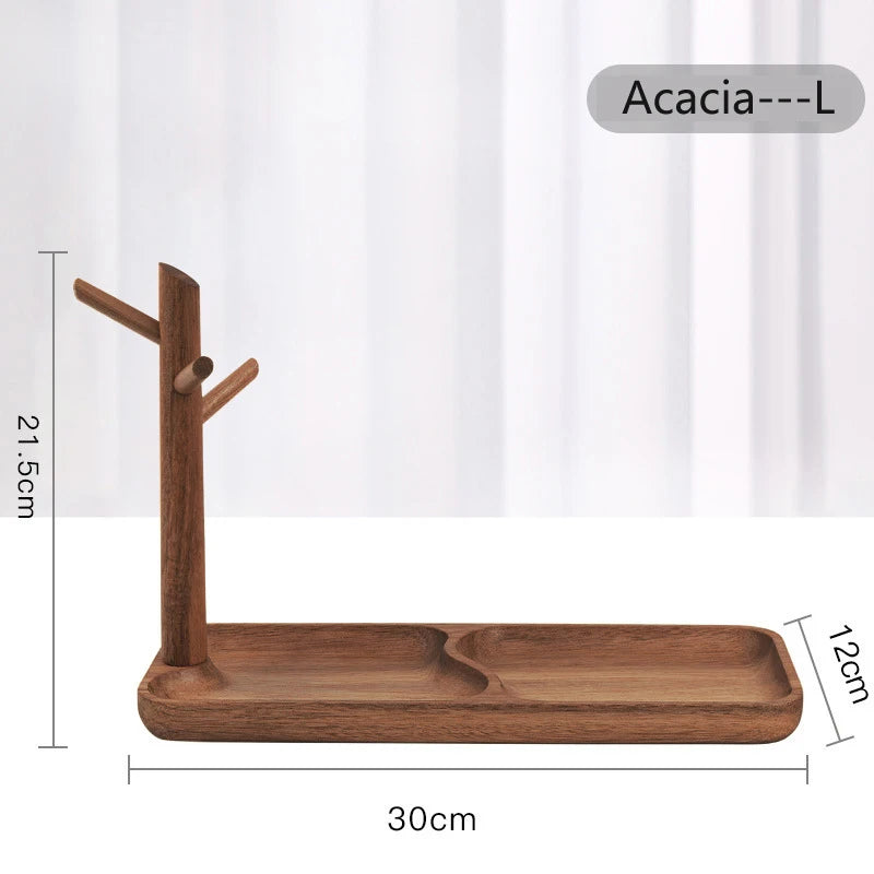Hemu Key Storage Tray for Entrance Foyer Creative Tree Hanging Shelf Desktop Decoration Living Room Key Hanger Display Frame