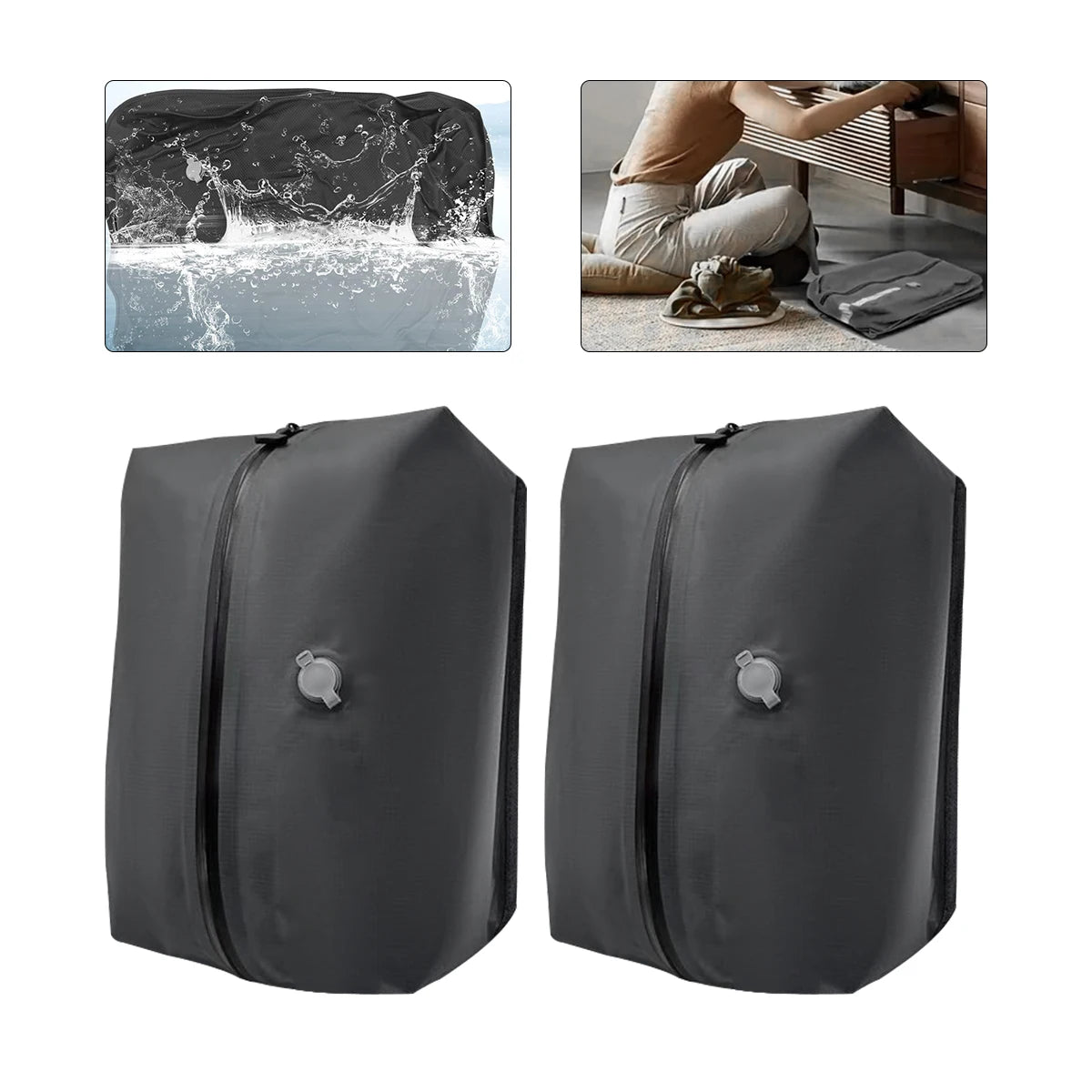 Reusable Vacuum Compression Bag Travel Luggage Vacuum Storage Bag for Suitcases and Backpack Space Saver Vacuum Bags Waterproof