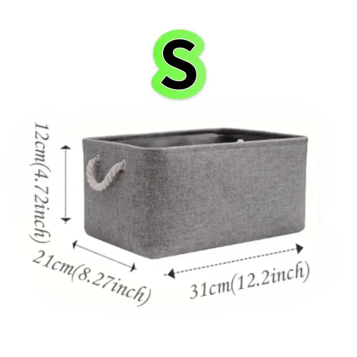 Folding Linen Storage Box with Handles Space-Saving Cube Organizer Basket for Home Supplie Baby Toys Clothes Books Organizer