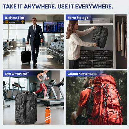 Vacuum Compression Storage Bags，Waterproof Space Saver Packing Cubes for Clothes Travel Luggage Organizer Moisture Proof Bag