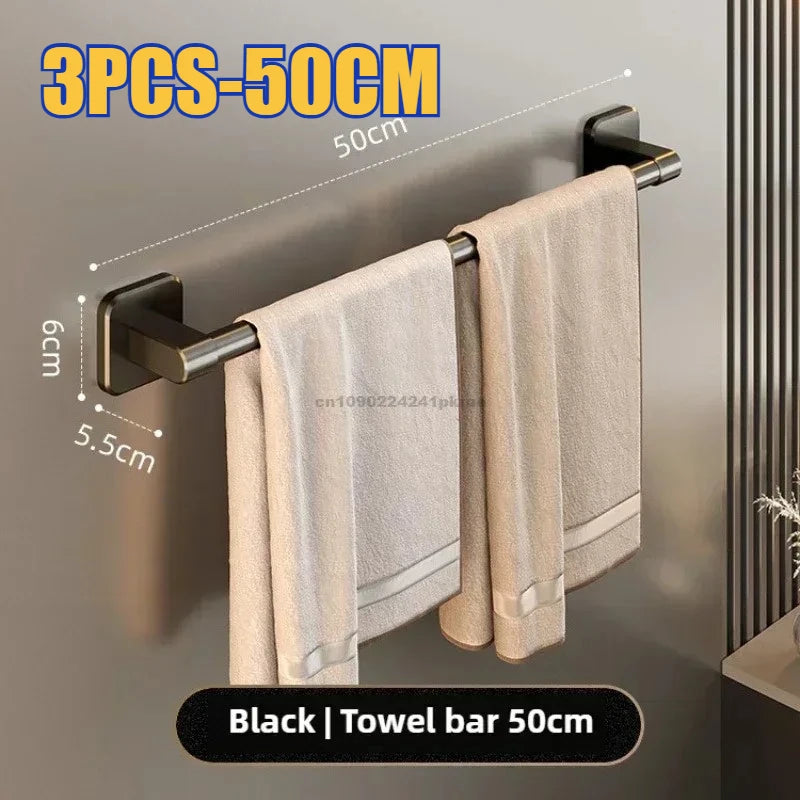 Towel Rack Door Hanger Shelf over Door Towel Bar Hanging Holder Stainless Steel Bathroom Kitchen Cabinet Shelf Bathroom Hardware