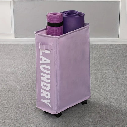 Large Capacity Foldable Laundry Hamper with Wheels - Multi-Functional Storage Basket for Dorm, Home, Gym | Durable Oxford Cloth