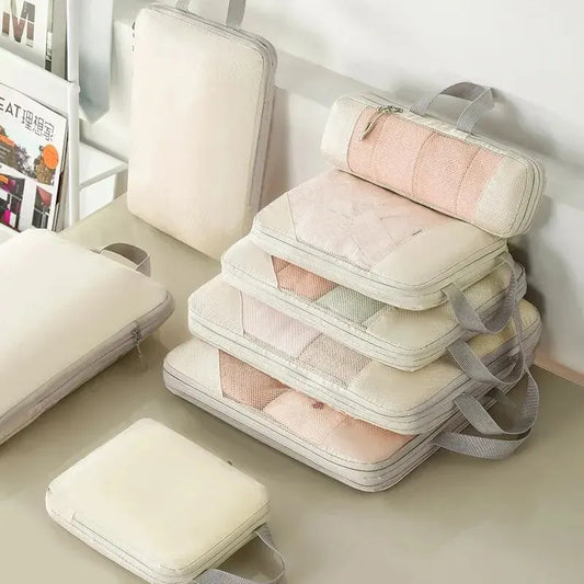 Travel Storage Bag Compressible Packing Cubes Carry on Travel Suitcase Luggage Organizer Foldable Waterproof Handbagtravel Bag