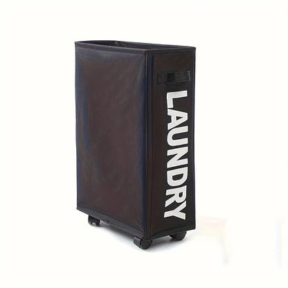 Large Capacity Foldable Laundry Hamper with Wheels - Multi-Functional Storage Basket for Dorm, Home, Gym | Durable Oxford Cloth