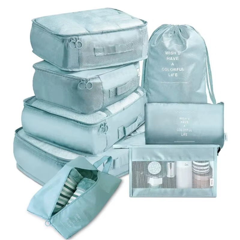 6/8Pcs Set Travel Bag Organizer Clothes Luggage Travel Organizer Blanket Shoes Organizers Bag Suitcase Pouch Packing Cubes