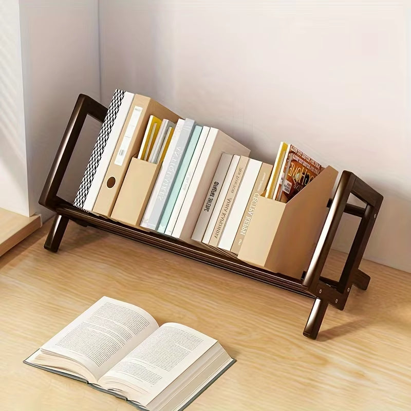 Desktop Bookshelf Home Living Room Small Decoration Bamboo Decorative Shelf Desk Multi-Shelf Bookcase Storage Shelf