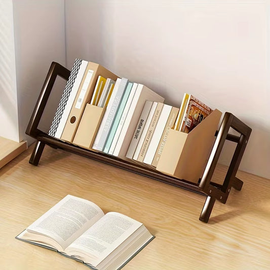 Desktop Bookshelf Home Living Room Small Decoration Bamboo Decorative Shelf Desk Multi-Shelf Bookcase Storage Shelf