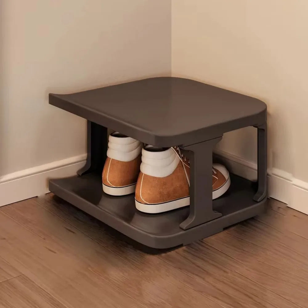 Removable Vertical Shoe Rack 2-8 Layers Saving Space Layered Shoe Cabinets Anti-Drop Stackable Shoes Storage Organizer Doorway