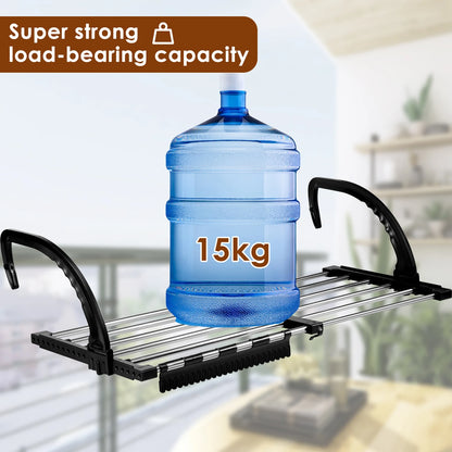 Extendable Radiator Drying Rack Stainless Steel Foldable Balcony Drying Clothes Airer Shoe Rack Window Towel Storage Portable