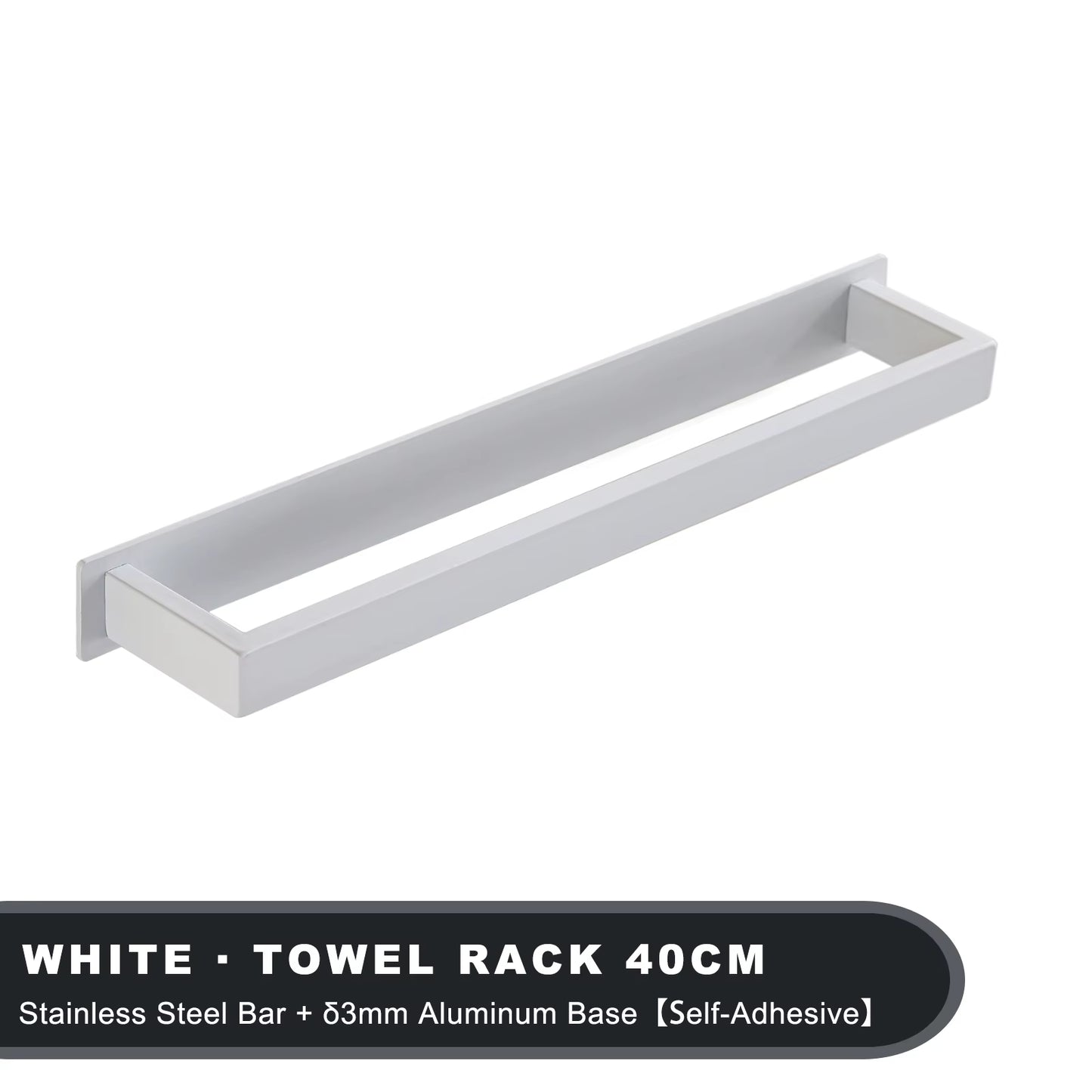 Strong Adhesive Bathroom Towel Rack Stainless Steel Bath Towel Hanger Wall Mounted Kitchen Hand Towel Holder No Drill