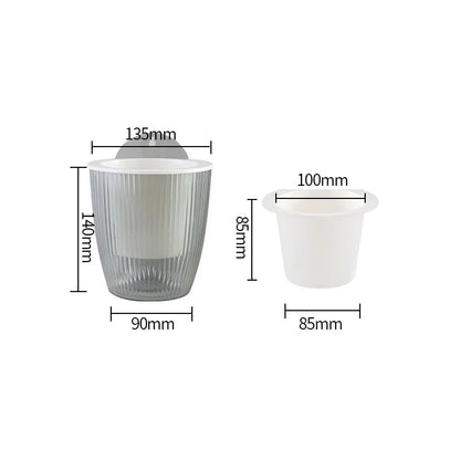 Wall Mounted Plastic Potted Plant Flowerpot Creative Wall Hanging Planter Self Watering Planter Pots Home Wall Decoration