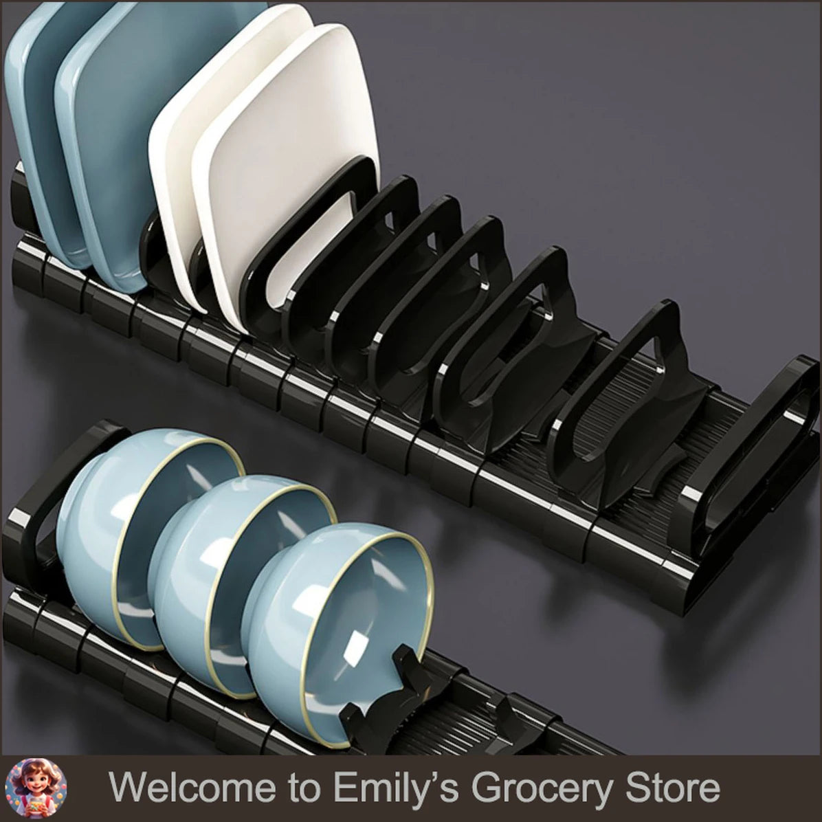 Under Cabinet Drawer Bowls Plate Storage Holder Shelves Retractable Countertop Sink Supplies Shelf Kitchen Adjustable Dish Rack