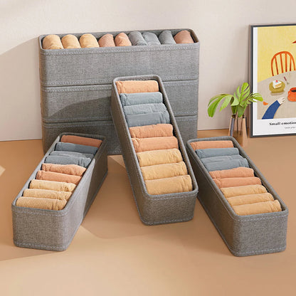 Drawer Style Underwear Socks Storage Box Folding Washable Storage Basket Wardrobe Closet Organizer Box for Socks Underwear Tie