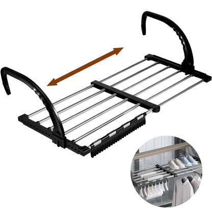 Extendable Radiator Drying Rack Stainless Steel Foldable Balcony Drying Clothes Airer Shoe Rack Window Towel Storage Portable