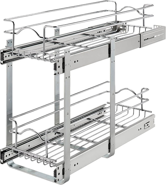 2-Tier Pull-Out Kitchen Cabinet Organizer, 9" x 22"