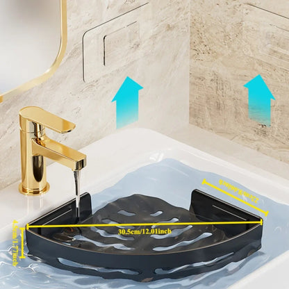 Punch Free Wall Mounted Bathroom Shelf No Drill Shower Shelf Kitchen Storage Organizer Shampoo Rack Makeup Storage Organizer