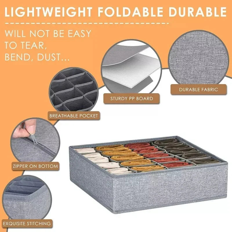 Underwear Organizers of Cabinets and Drawers Wardrobe Clothes Bra Organizer for Underwear Socks Pants Home Foldable Storage Box