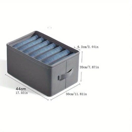 Wardrobe Clothes Storage Box Foldable Fabric Storage Box Drawer Type Pants Storage Container Multi Compartment Closet Organizer