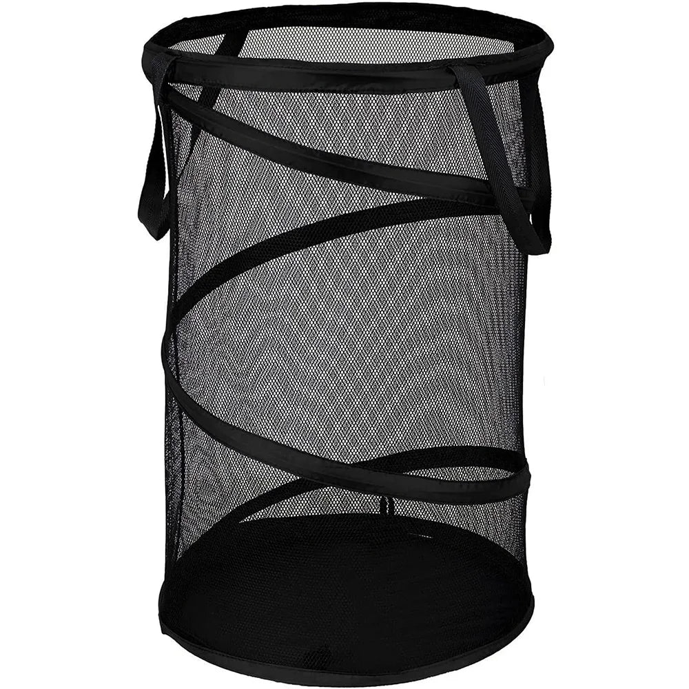 Mesh Popup Laundry Hamper Collapsible Laundry Basket Extra Large Capacity Foldable Clothing Storage Basket with Handles