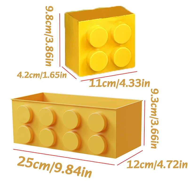 1/4Pc Magnetic Storage Box Kitchen No-Drill Refrigerator Storage Door Rack Building Block Wall Mounted Organizer Decor Holder