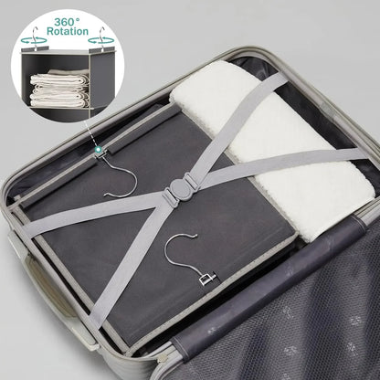 Foldable 6-Shelf Hanging Closet Organizer with Hooks Space Saving Fabric Wardrobe Storage for Bedroom Dorm Travel