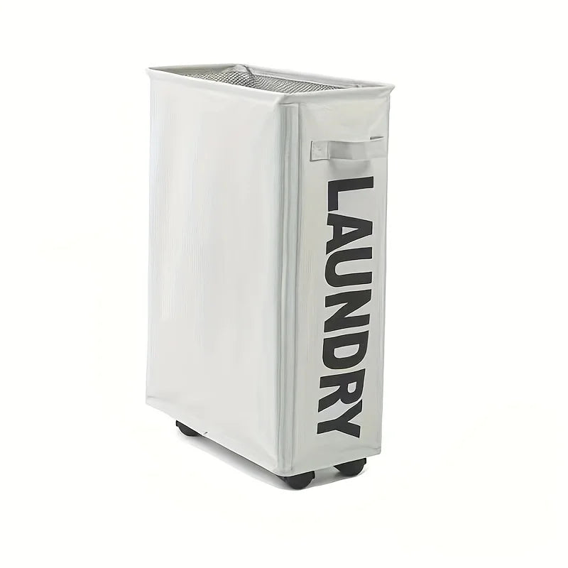 Large Capacity Foldable Laundry Hamper with Wheels - Multi-Functional Storage Basket for Dorm, Home, Gym | Durable Oxford Cloth