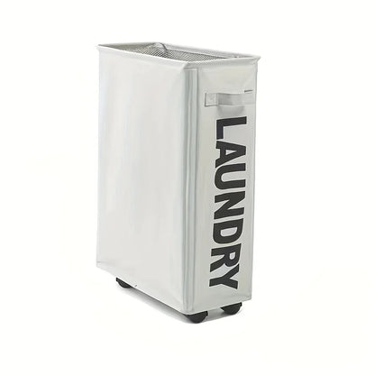 Large Capacity Foldable Laundry Hamper with Wheels - Multi-Functional Storage Basket for Dorm, Home, Gym | Durable Oxford Cloth