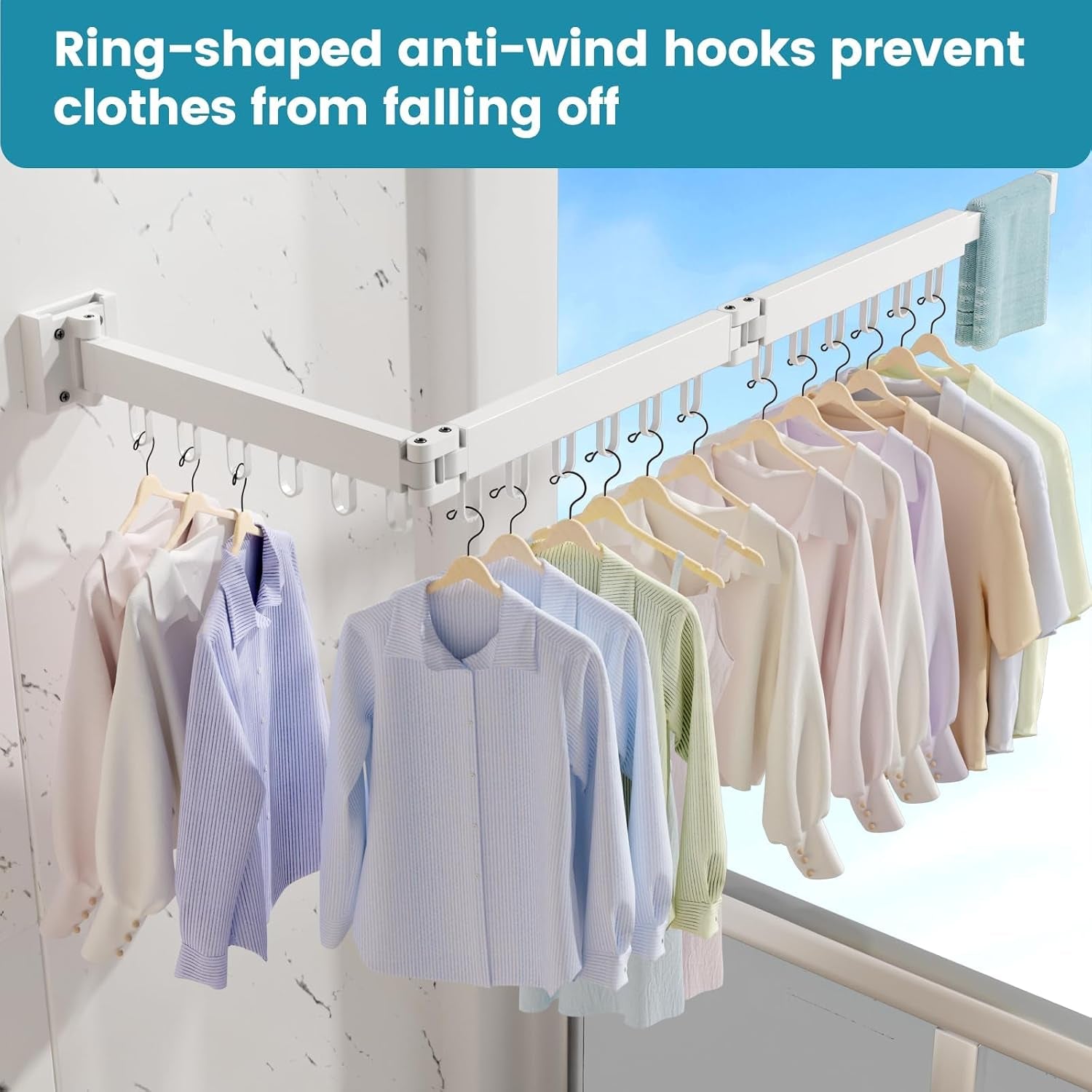 Clothes Drying Rack Wall Mounted, Laundry Drying Rack Collapsible