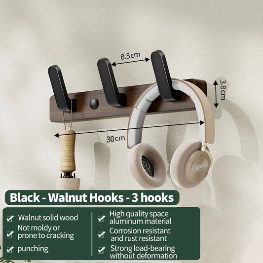 Wood Hooks Strong Hook Wall Hanger Sticker Hanging Coat Rack Clothes Hanger Shower Robe Hook Kitchen Bathroom Towel Hooks