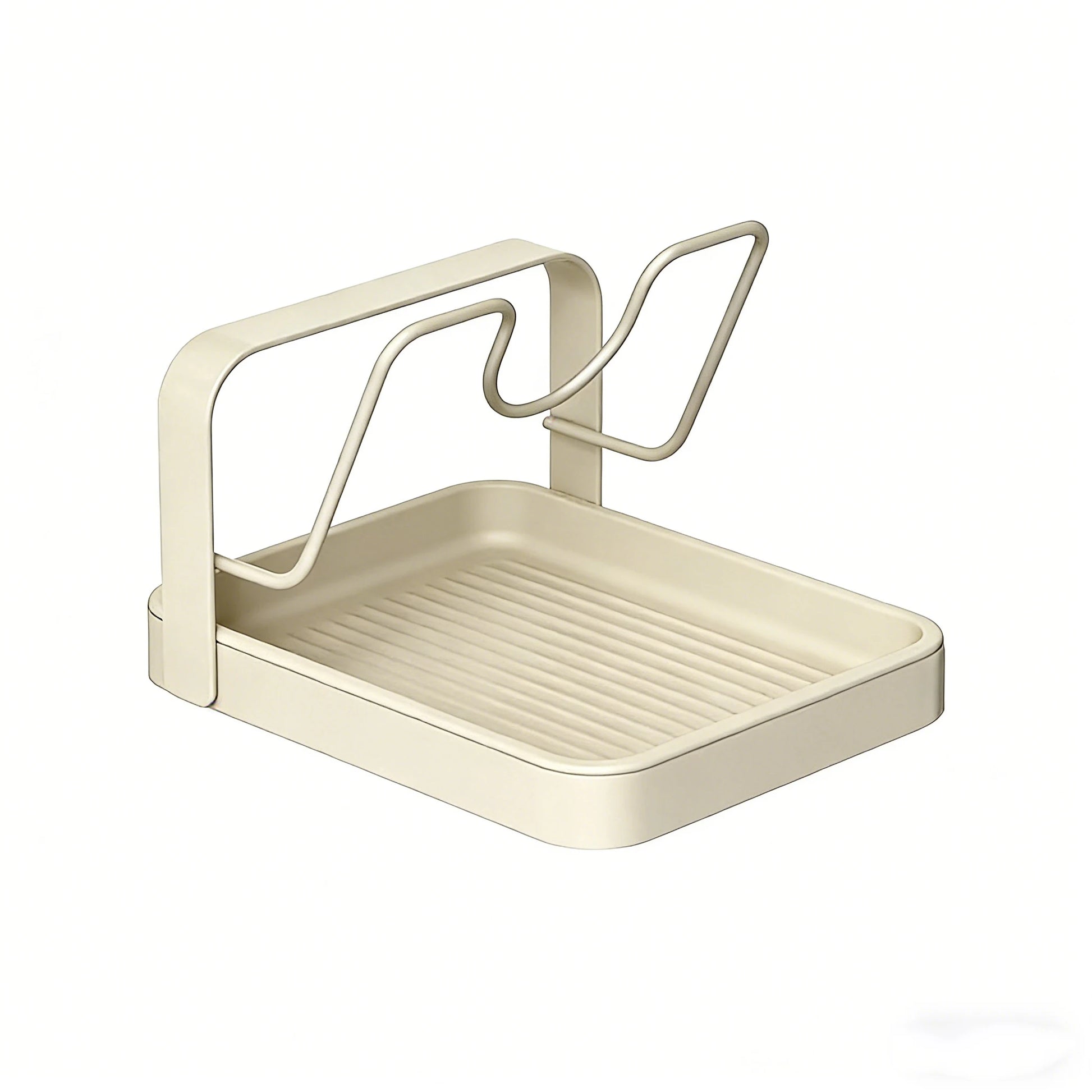 Kitchen Pot Lid Storage Rack Pot Lid Holder with Tray Lid Holder While Cooking Lid and Spoon Rest Kitchen Organizer Stand