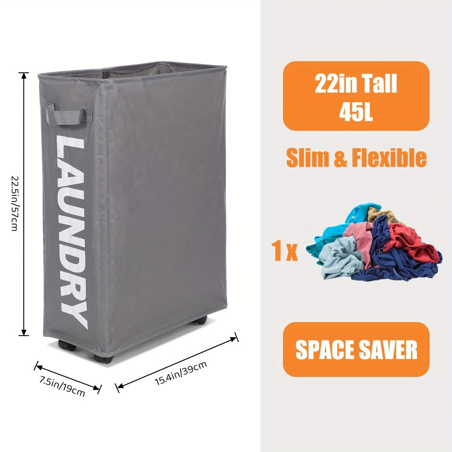 Large Capacity Foldable Laundry Hamper with Wheels - Multi-Functional Storage Basket for Dorm, Home, Gym | Durable Oxford Cloth