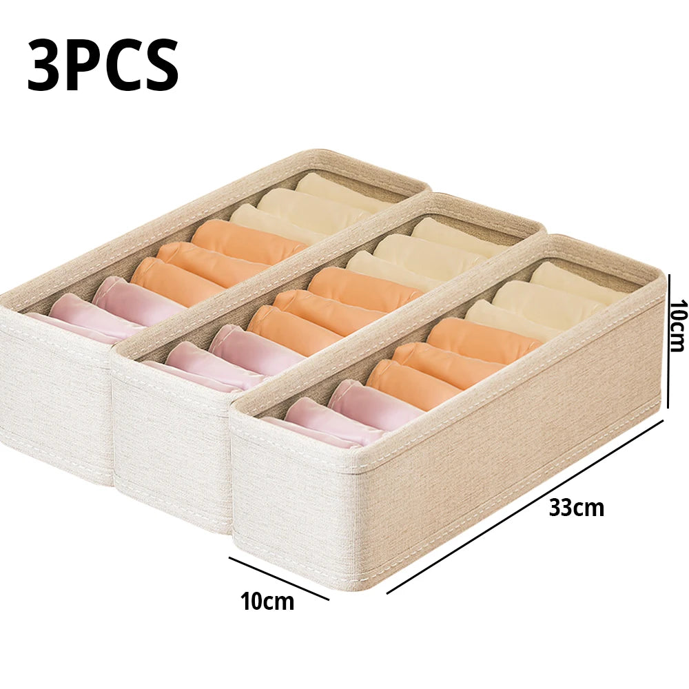 Drawer Style Underwear Socks Storage Box Folding Washable Storage Basket Wardrobe Closet Organizer Box for Socks Underwear Tie