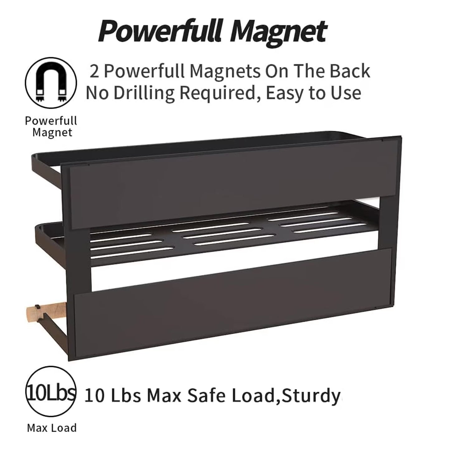 Magnetic Spice Rack and Paper Towel Holder for Refrigerator