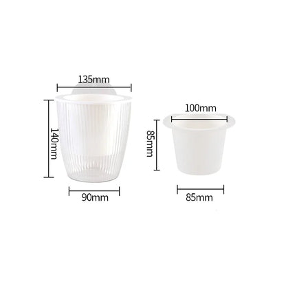 Wall Mounted Plastic Potted Plant Flowerpot Creative Wall Hanging Planter Self Watering Planter Pots Home Wall Decoration