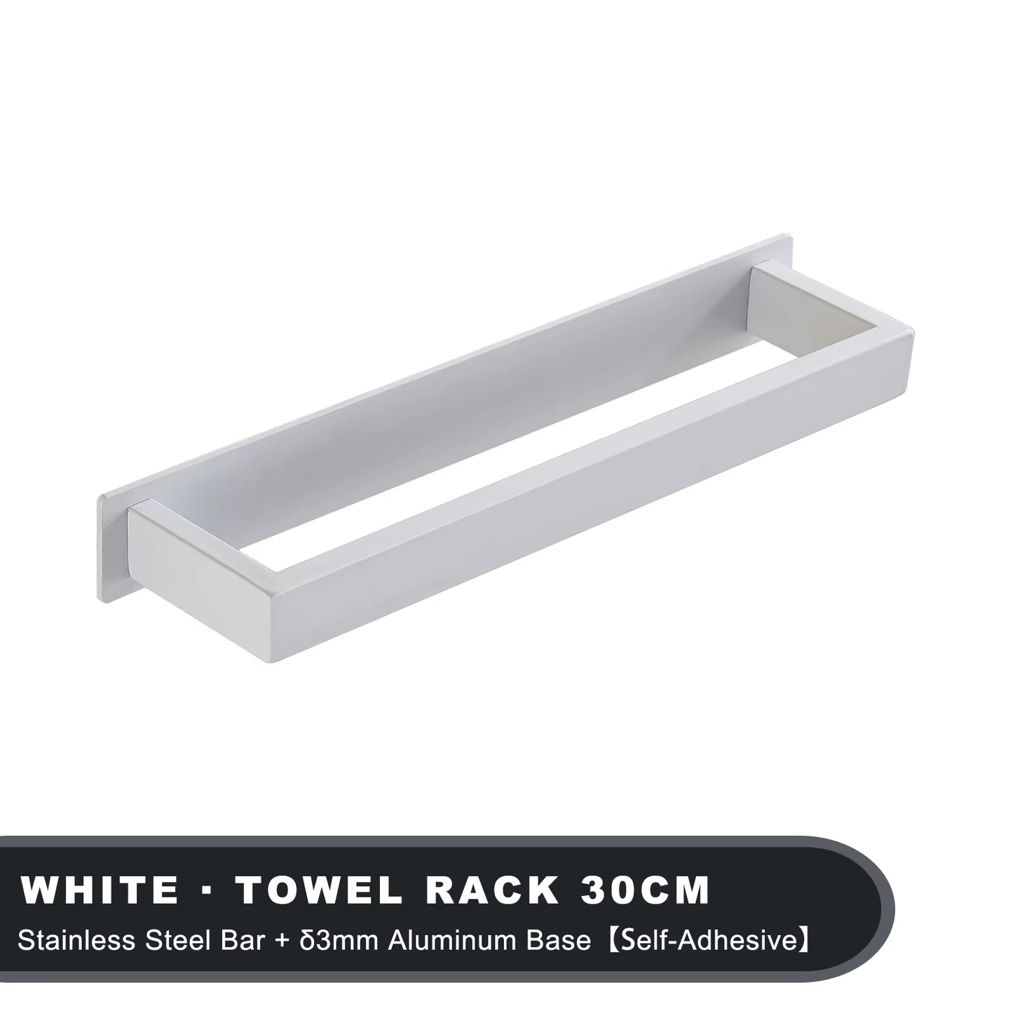 Strong Adhesive Bathroom Towel Rack Stainless Steel Bath Towel Hanger Wall Mounted Kitchen Hand Towel Holder No Drill