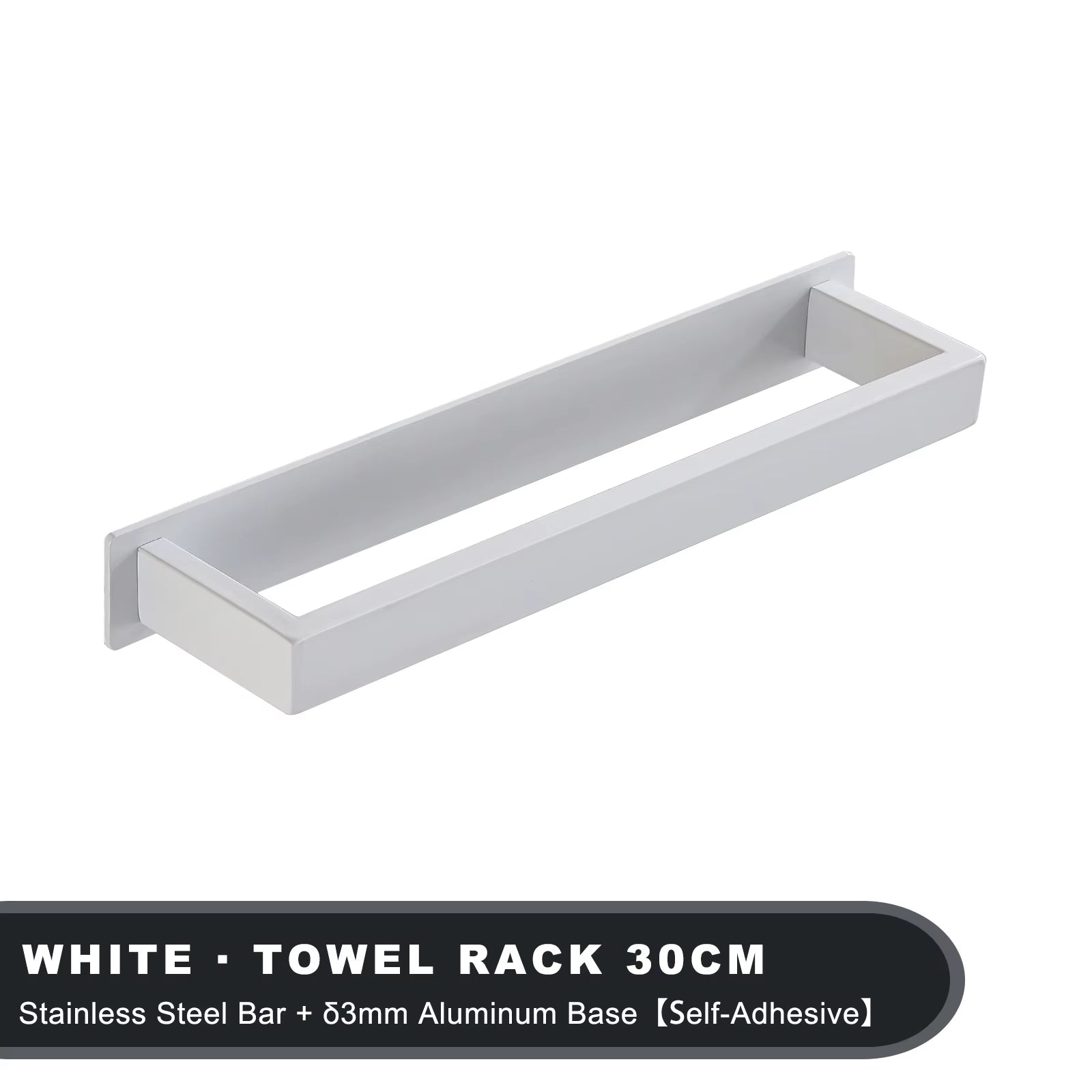 Strong Adhesive Bathroom Towel Rack Stainless Steel Bath Towel Hanger Wall Mounted Kitchen Hand Towel Holder No Drill