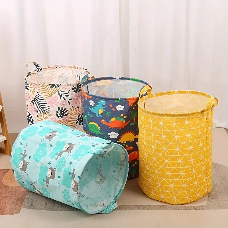 Foldable Fabric Laundry Basket Clothes Hamper Storage Bin for Home Toy Organizer
