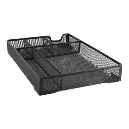 5 Grids Metal Mesh Drawer Organizer Tray Multipurpose Space Saving Desk Organizer Storage Basket for Home Study Room