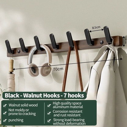 Wood Hooks Strong Hook Wall Hanger Sticker Hanging Coat Rack Clothes Hanger Shower Robe Hook Kitchen Bathroom Towel Hooks