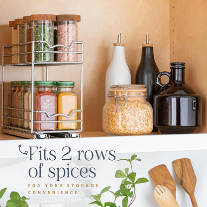 Pull-Out Cabinet Organizer for Spices and Canned Goods, Dimensions: 4.5"W x 10.375"D x 8.875"H
